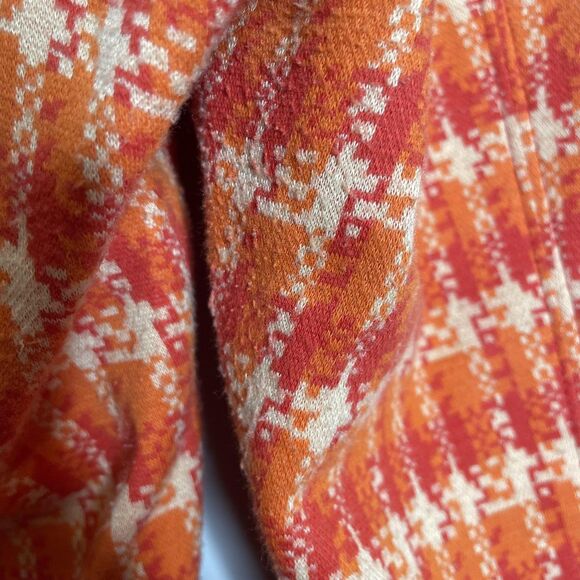 Maeve by Anthropologie Pants Womens Medium Orange Red The Margot Flare Plaid - Picture 4 of 13